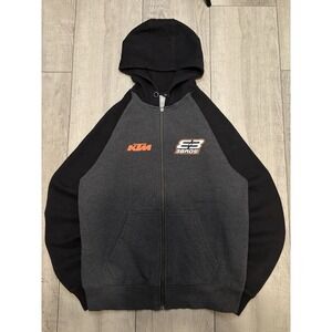 Ktm‎ 360 Motocross Zip Up Hoodie In Black And Gray Size S Men
